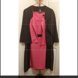 Ashley Stewart Pink and Black Jacket & Dress